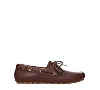 Valentino Garavani Brown Leather Slip-On Loafers - EU42/US9