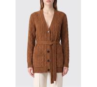 VALENTINO GARAVANI Cardigan in cashmere intrecciato S Marrone