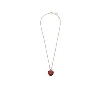 Valentino Garavani - Collana con ciondolo a cuore VLogo - - Accessories - Donna - Marrone - ONE SIZE