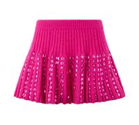 Valentino Garavani - Gonna Mini a Coste e Paillettes - - Skirts - Donna - Rosa - M
