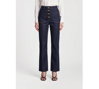 VALENTINO GARAVANI Jeans straight a vita alta in denim di cotone 27 Denim