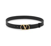 Valentino Garavani - Logo-buckle Leather Belt - - Accessories - Donna - Nero - 80 CM