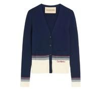 Valentino Garavani - Maglione Blu con Scollo a V e Bottoni Frontali - - Knitwear - Donna - Blu - L