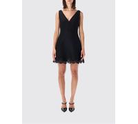VALENTINO GARAVANI Mini abito A-line in lana e seta con inserti in pizzo 40 Nero