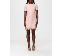 VALENTINO GARAVANI Mini abito a tubino in lana e seta con inserti in pizzo 42 Rosa