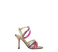 Valentino Garavani Multicolor Leather Stiletto Heel Sandals - EU37/US7
