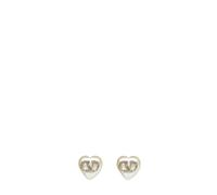 Valentino Garavani - Orecchini a cuore VLogo - - Accessories - Donna - Beige - ONE SIZE