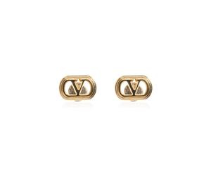 Valentino Garavani - Orecchini Ovalette in metallo - - Accessories - Donna - Giallo - ONE SIZE