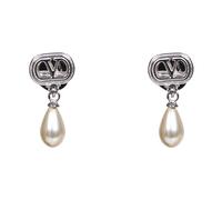 Valentino Garavani - Ovalette Earrings - - Accessories - Donna - Grigio - ONE SIZE