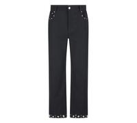 Valentino Garavani - Pantaloni neri con borchie e etichetta in pelle - - Trousers - Uomo - Nero - S