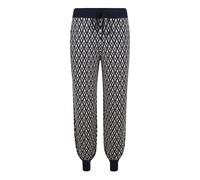 Valentino Garavani - Pantaloni in Maglia Blu Navy e Crema - - Trousers - Donna - Blu - S