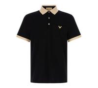 Valentino Garavani - Polo in Piquet di Cotone - - Tops - Uomo - Nero - L