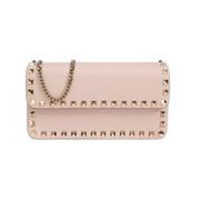 Valentino Garavani - Portafoglio Rockstud con Catena - - Accessories - Donna - Rosa - ONE SIZE