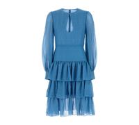 Valentino Garavani - Printed Silk Dress - - Dresses - Donna - Blu - S