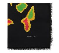 Valentino Garavani - Sciarpa in cashmere e seta con motivi astratti - - Knitwear - Donna - Nero - ONE SIZE