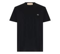 Valentino Garavani - T-shirt in cotone con logo - - Tops - Uomo - Nero - S