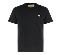 Valentino Garavani - T-shirt in cotone con patch Vlogo - - Tops - Uomo - Nero - L