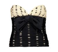 Valentino Garavani - Top in Chiffon a Pois Drappeggiato - - Tops - Donna - Nero - S