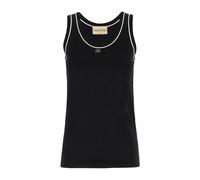 Valentino Garavani - Top in Cotone Jersey - - Tops - Donna - Nero - L