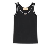 Valentino Garavani - Top in Cotone Jersey - - Tops - Donna - Nero - M
