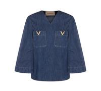 Valentino Garavani - Vgold Top - - Blouses & Shirts - Donna - Blu - S