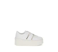 Valentino Garavani White Calf Leather Bos Taurus Platform Sneakers - EU40/US10