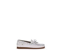 Valentino Garavani White Calf Leather Bos Taurus Slip-On Loafers - EU41/US8