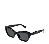 Valentino VG0009S 001, Nero, RECYCLED acetate, Donne occhiali da sole 52