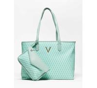 Valentino - Queen Re - Borsa shopping verde con logo e monogramma No Size