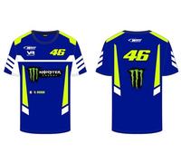 Valentino Rossi T-Shirt VR46 Linea WRT, Uomo, S, Azzurro
