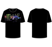 Valentino Rossi T-Shirt VR46 Monster Dual Line, Uomo, M, Nero