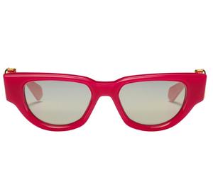 Valentino V - Due Ltd - Limited Edition Color Occhiali Da Sole Donna Rosa Cat-eye Argento 50mm
