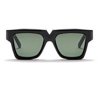 Valentino V - Gold - I Occhiali Da Sole Unisex Nero Squadrato Verde 51mm