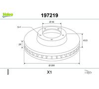 VALEO 197219 Disco freno per CITROËN,FIAT,LANCIA,PEUGEOT