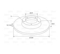 VALEO 2x Disco Ø295mm Posteriore Sinistra Destra Pieno per Mercedes-Benz 197476