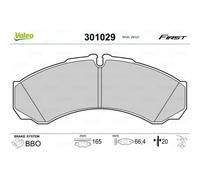 VALEO - Imbottiture per freni First - 301029 - Set di 4 imbottiture - Asse Anteriore - Completamente dotato di accessori montati.