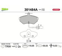 VALEO 301484A Kit pastiglie freno, Freno a disco per AUDI,SEAT,VW