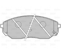VALEO 301654 Kit pastiglie freno, Freno a disco per KIA
