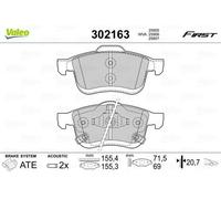 VALEO 302163 Kit pastiglie freni Anteriore per FIAT 500L (351, 352)
