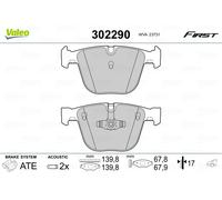 VALEO 302290 Kit pastiglie freno, Freno a disco per BMW