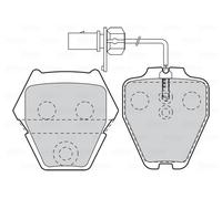 VALEO 302333 Kit pastiglie freno, Freno a disco per AUDI,VW