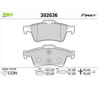 VALEO 302636 Kit pastiglie freno, Freno a disco per PEUGEOT