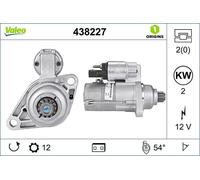 Valeo Motorino d'avviamento 438227 - 2 kW 12V 12 denti antiorario per Audi, Seat, Skoda, VW