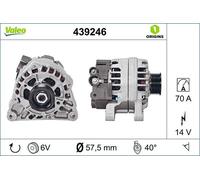 VALEO 439246 alternatore auto 14 V 70 A con puleggia 6 nervature