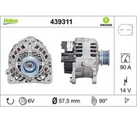 VALEO 439311 alternatore auto 14 V 90 A con puleggia 6 nervature