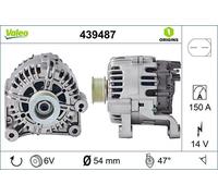 VALEO 439487 alternatore auto 14 V 150 A con puleggia 6 nervature
