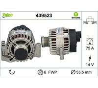 VALEO 439523 alternatore auto 14 V 75 A con puleggia 6 nervature