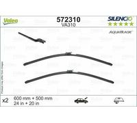 Tergicristallo per parabrezza VALEO 572310, Silencio AquaBlade VA310 Lunghezza 600+500mm, 2 pezzo