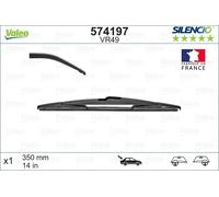 Spazzola tergicristallo VALEO Silencio VR49, 350mm, Posteriore, 1 Pezzo