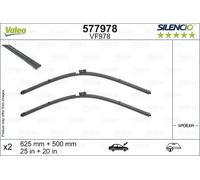 Spazzola tergicristallo VALEO Silencio 577978, 625/500mm, Anteriore, 2 Pezzo